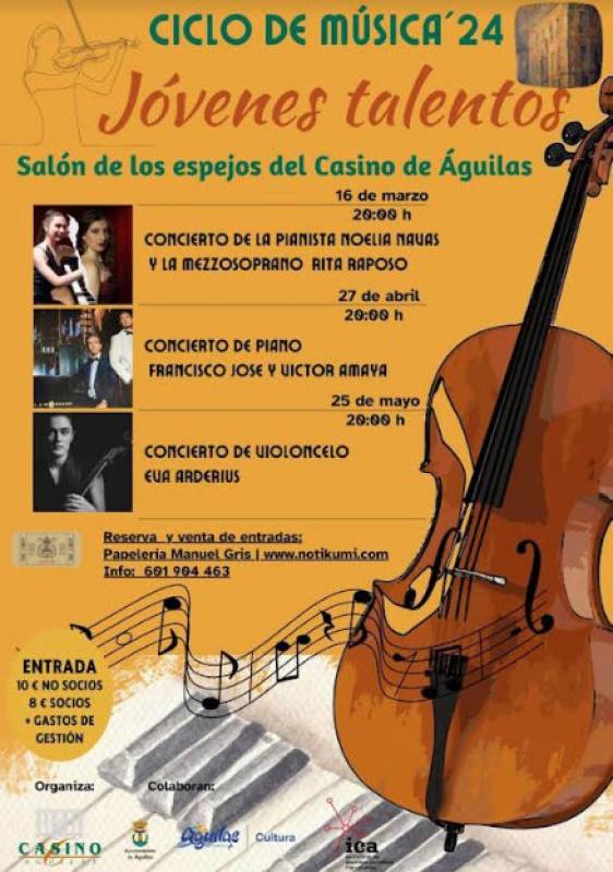 May 25 Young musician Eva Arderius performs in Aguilas