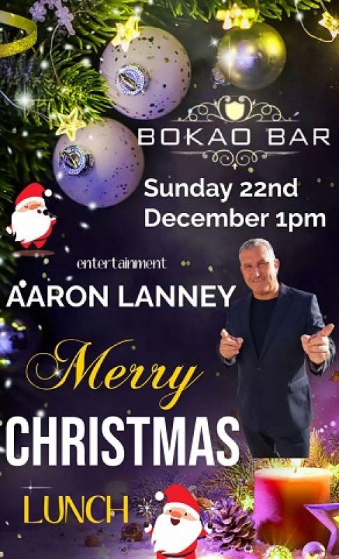 December 22 Merry Christmas Lunch with music by Aaron Lanney at the Bokao Bar, Condado de Alhama Golf Resort