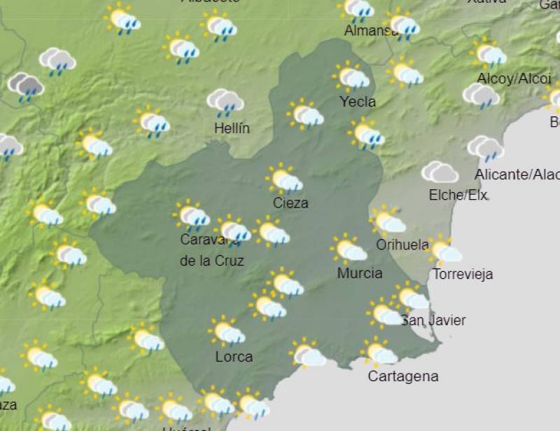 Murcia weekly weather forecast October 21-27: Come rain and shine