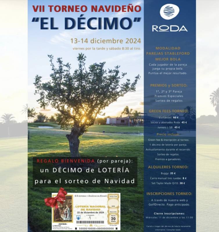 December 13-14 El Décimo Christmas Golf Tournament at Roda Golf Course