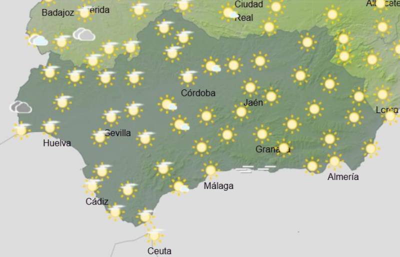 Andalucía weather February 17-23: Fog and scattered showers forecast this week