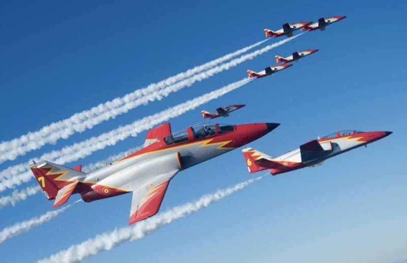 Patrulla Águila in action in the skies over Murcia and Cartagena on 11th June