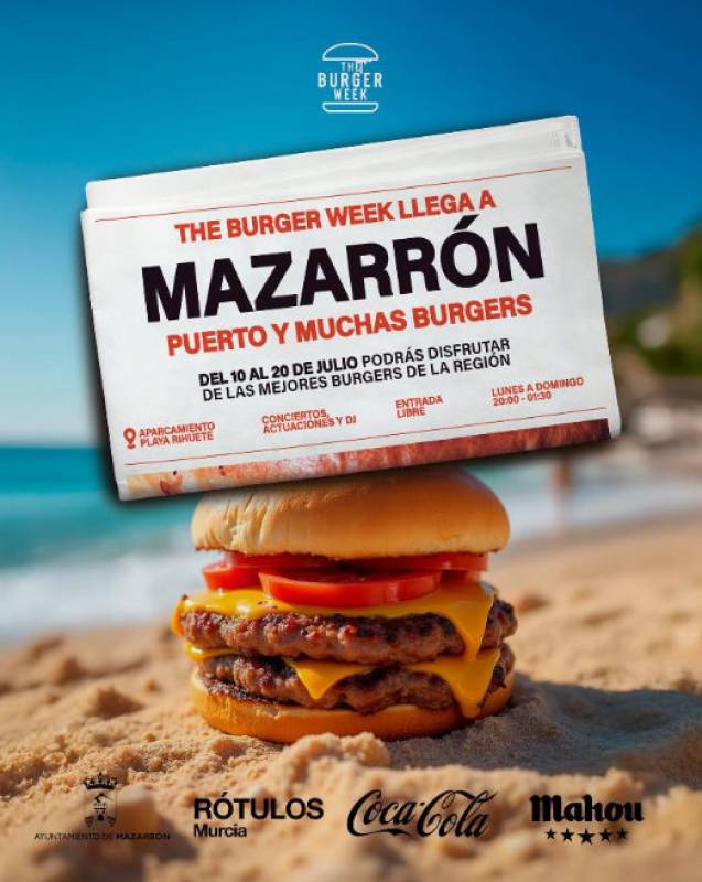 July 10 to 20 Burger Week in Puerto de Mazarrón!