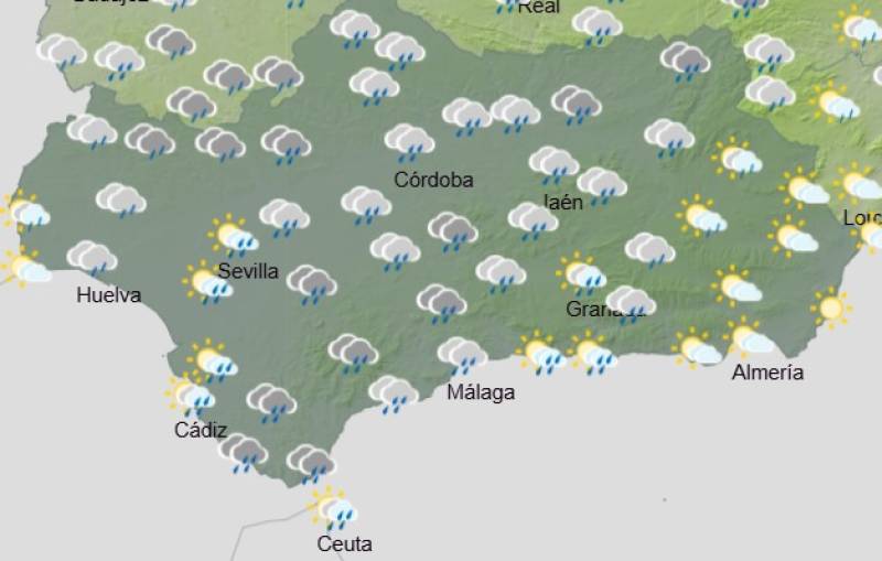Andalucía weekly weather forecast October 27-30: Cloud, rain, and autumn breezes this week