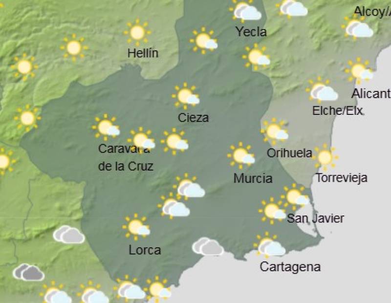 Bright, breezy and a little bit wet: Murcia weekly weather forecast November 3-6