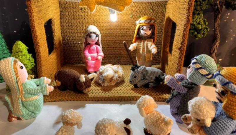 San Javier's festive double delight: Playmobil and crochet Nativities light up the museum