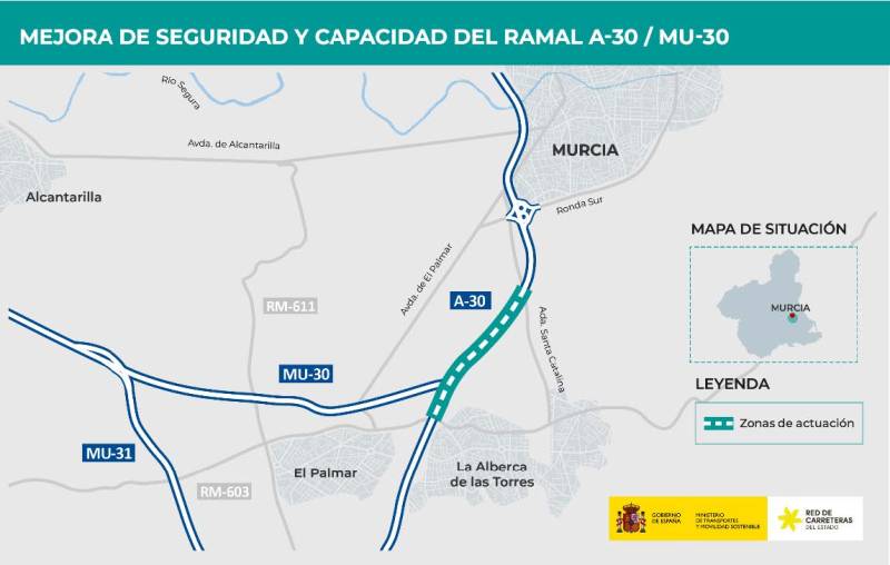 Fourth lane on Murcia-Cartagena A‑30 motorway moves forward