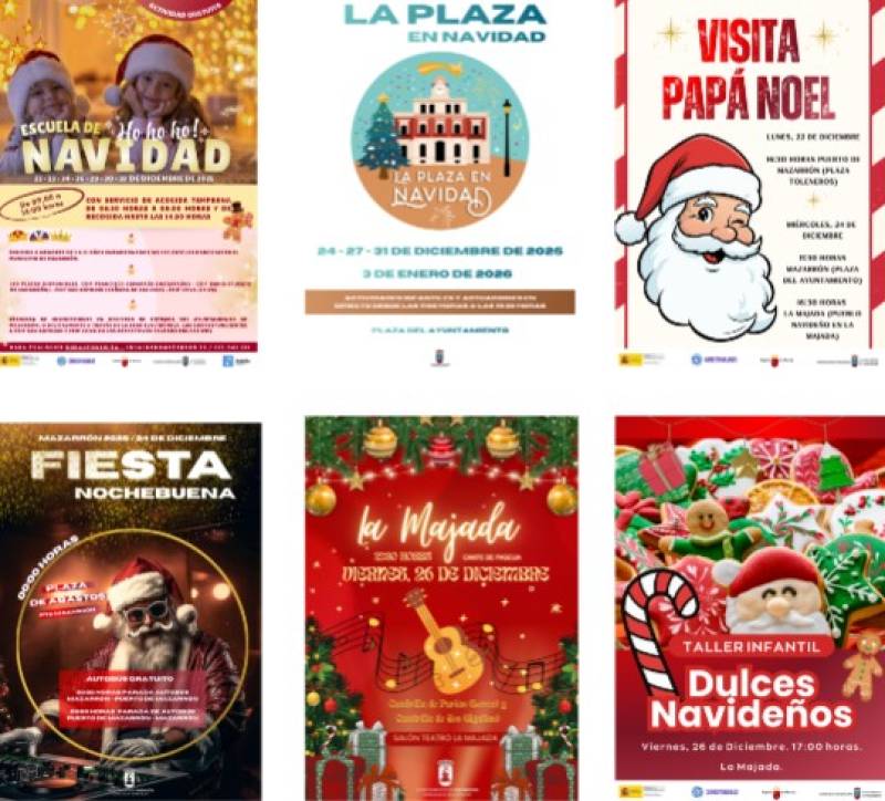December 22 to January 6 Christmas, New Year and Three Kings in Mazarrón 2025-26