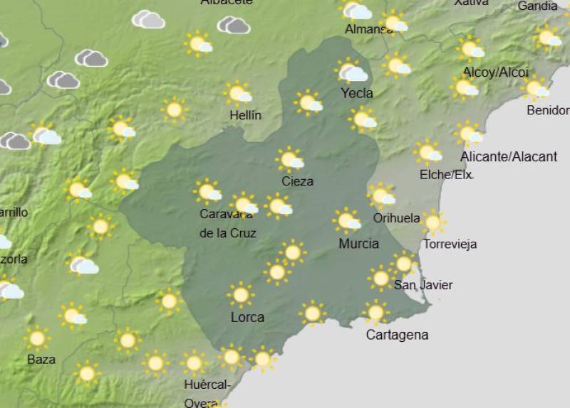 Finally, Murcia's weather takes a turn for the better: Weekly forecast February 16-19