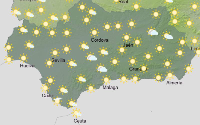 Andalucía weekend weather forecast February 19-22: Sunshine returning after a blustery start
