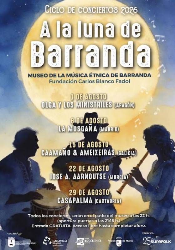 August 8 La Musgaña at the A la luna de Barranda festival in Caravaca