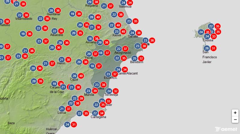 Thunderstorms could interrupt the sunny summer weekend: Alicante weekend weather August 6-9