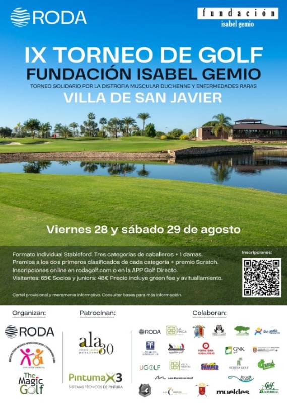 August 28 & 29 Charity golf tournament at Roda Golf Resort