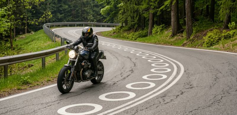 Spain rolls out new road markings to protect motorcyclists on dangerous curves