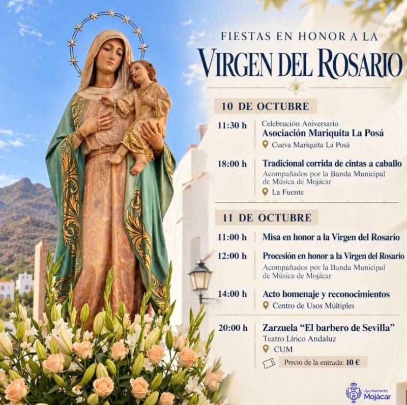 Mojácar honours the Virgen del Rosario with two days of festivities