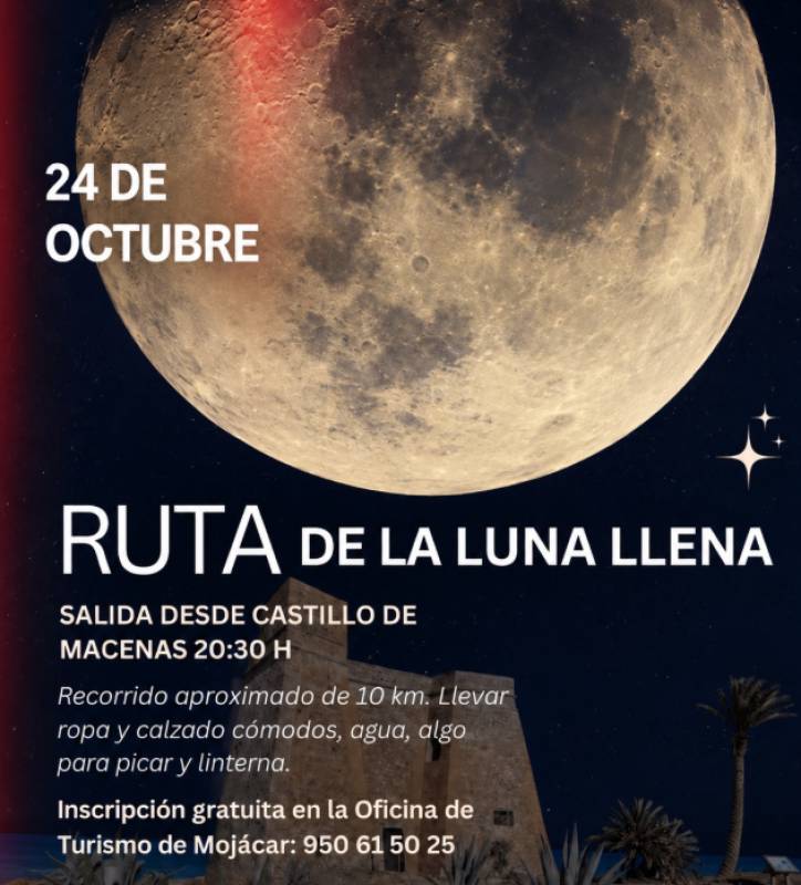 October 24: Mojácar plans a moonlit walk through the Almería countryside
